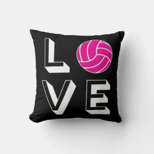 Love Volleyball Girls Birthday Gift Graphic Cushion