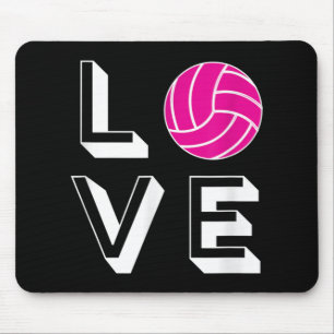 Love Volleyball Girls Birthday Gift Graphic Mouse Mat