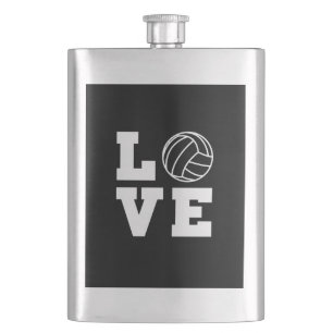 Love Volleyball Hip Flask