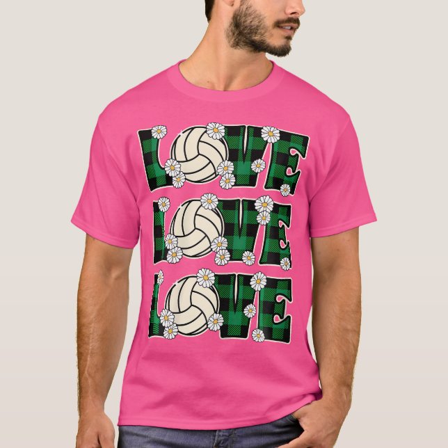 Love Volleyball Lover Women Girl Cute Volleyball T-Shirt (Front)