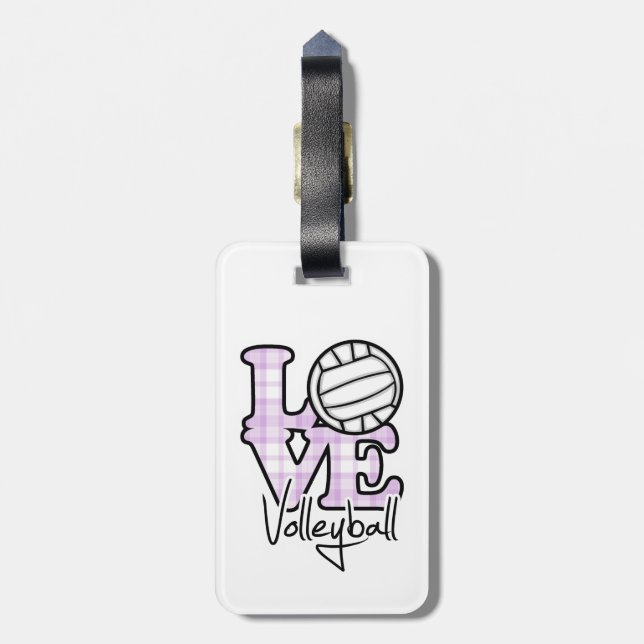 Love Volleyball Luggage Tag (Back Vertical)