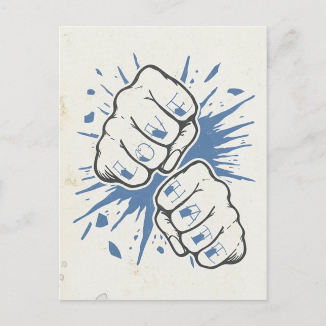 Love Vs Hate Postcard (Front)