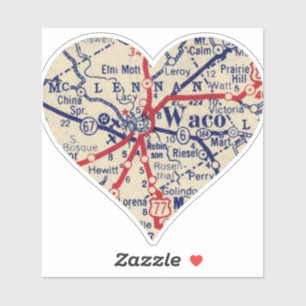 Love Waco Vintage Map