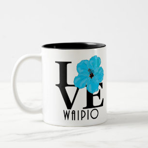 LOVE Waipio Blue Hibiscus 11oz Two-Tone Coffee Mug