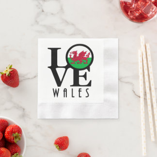 LOVE Wales  Napkin