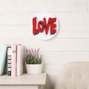 LOVE Wall art Clocks , Home decor giftt