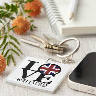 LOVE Wallsend England Key Ring