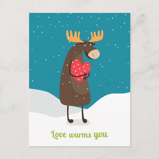 Love Warms You Holiday Postcard (Front)