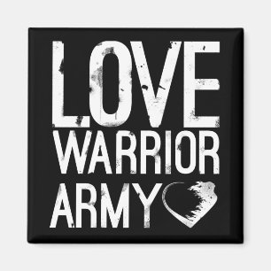 Love Warrior Army Square Magnet