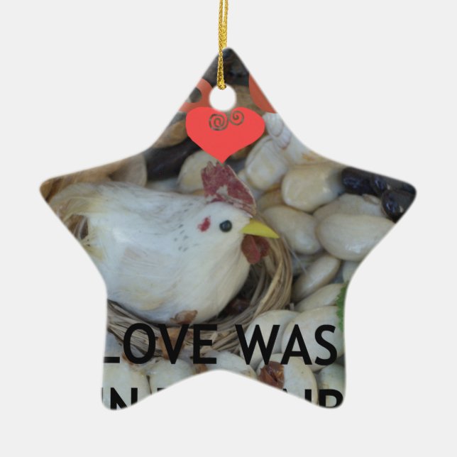 Love was in the Air Ceramic Tree Decoration (Front)