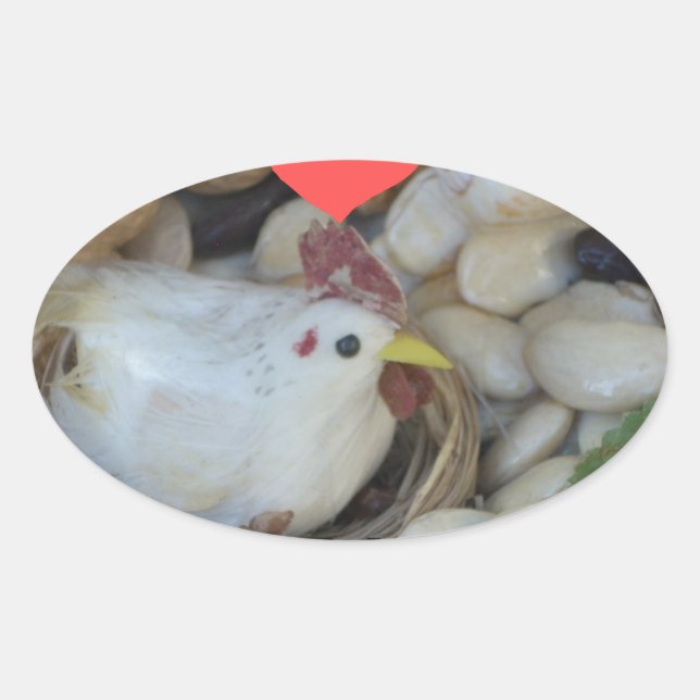 Love was in the Air Oval Sticker (Front)