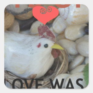 Love was in the Air Square Sticker