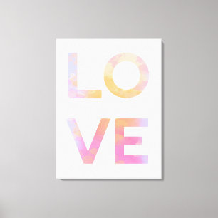 Love, Watercolor Canvas Print