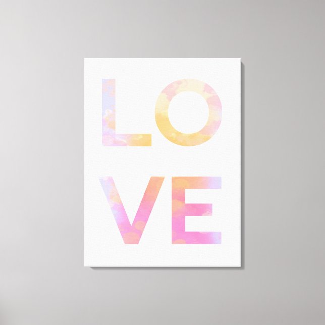 Love, Watercolor Canvas Print (Front)