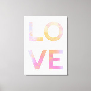 Love, Watercolor Canvas Print
