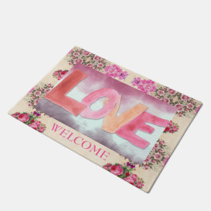 Love:WaterColor Doormat