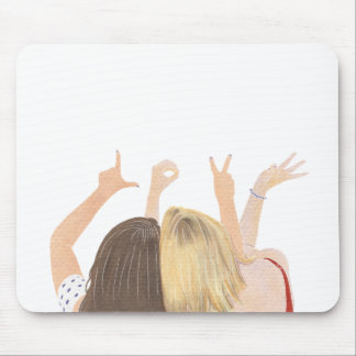 LOVE Watercolor Friends Mouse Pad