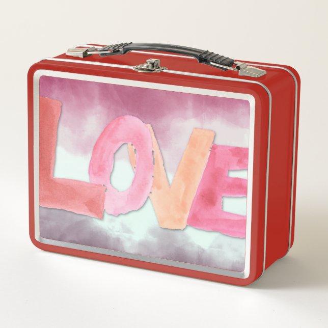 Love:WaterColor Lunch Box (Front)