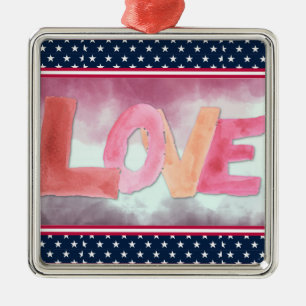 Love:WaterColor Metal Tree Decoration