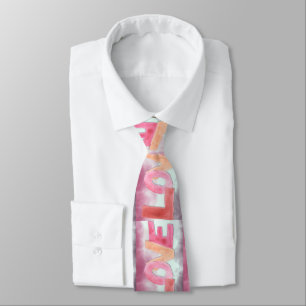 Love:WaterColor Neck Tie