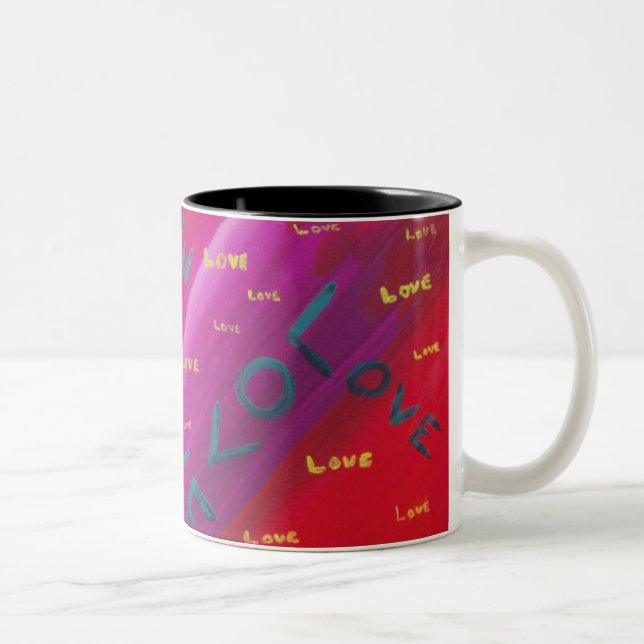 Love Watercolor Two-Tone Coffee Mug (Right)