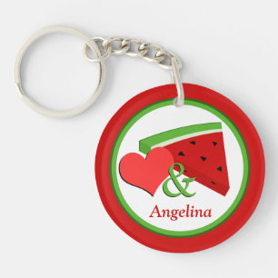 Love & Watermelon - Personalised Acrylic Keychain