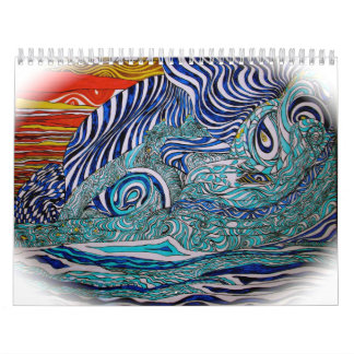 Love Wave Art Calenar Calendar