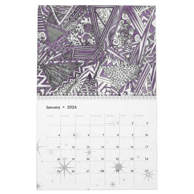 Love Wave Art Calenar Calendar (Jan 2026)