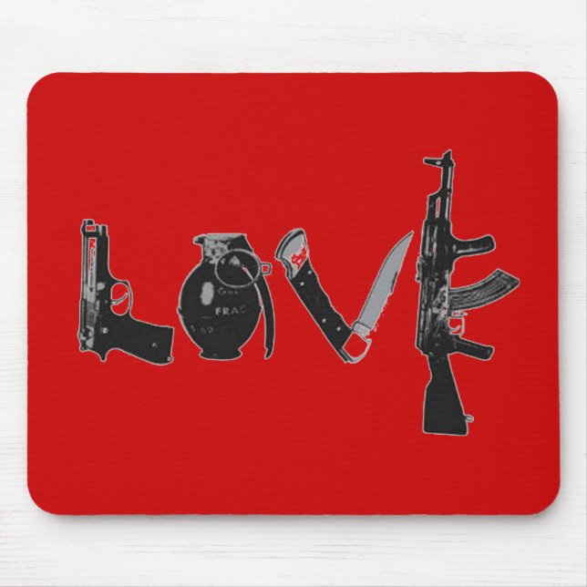 Love Weapons Mouse Mat (Front)