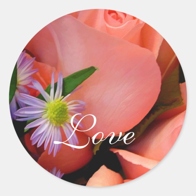 Love Wedding Envelope Seals Stickers (Front)