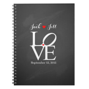 LOVE wedding guest book planner notebook