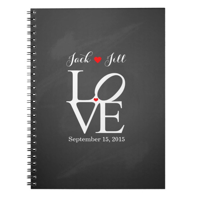 LOVE wedding guest book planner notebook (Front)