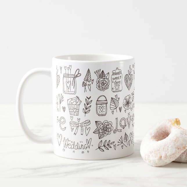 love wedding mug (With Donut)