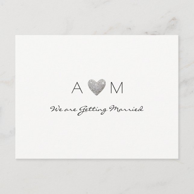 love wedding postcard for save the date invitation (Front)