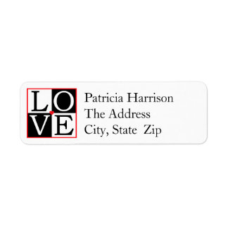 LOVE Wedding Return Address
