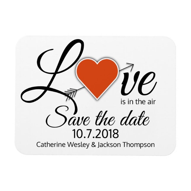 Love Wedding Save The Date Magnet (Horizontal)
