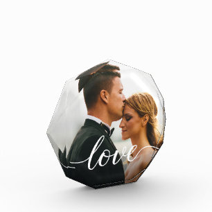 Love wedding Script Personalised Photo Block