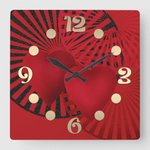 Love ,Wedding Square Wall Clock