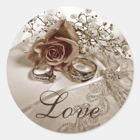 Ring Wedding Stickers Zazzle UK