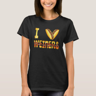 Love Weiners Hotdogs Wiener Sausage Hot Dog Lover T-Shirt