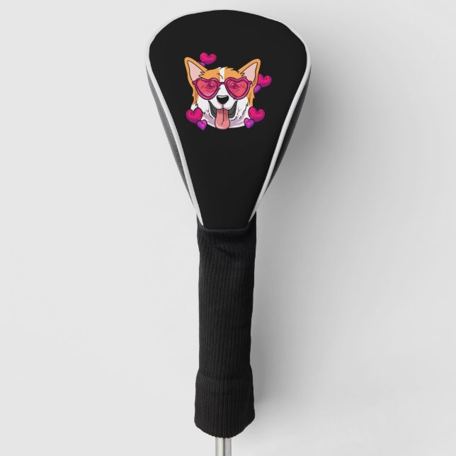 Love Welsh Corgi  Golf Head Cover (Front)