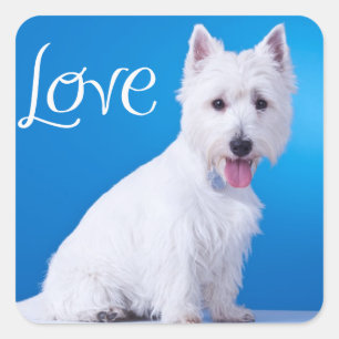 Love West Highland Terrier Puppy Dog Sticker Seal