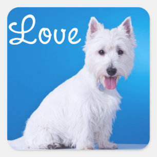 Love West Highland Terrier Puppy Dog Sticker Seal