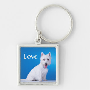 Love West Highland Terrier Westie Key Chain