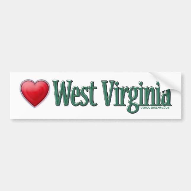 Love West Virginia Bumper Sticker (Front)