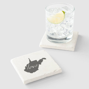 Love West Virginia Stone Coaster
