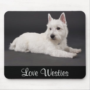 Love Westies West Highland Terrier Puppy Mousepad