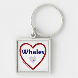 Love Whales Key Ring