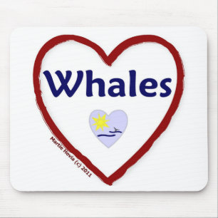 Love Whales Mouse Mat