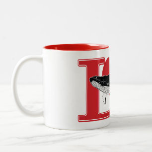 Love Whales Two-Tone Coffee Mug